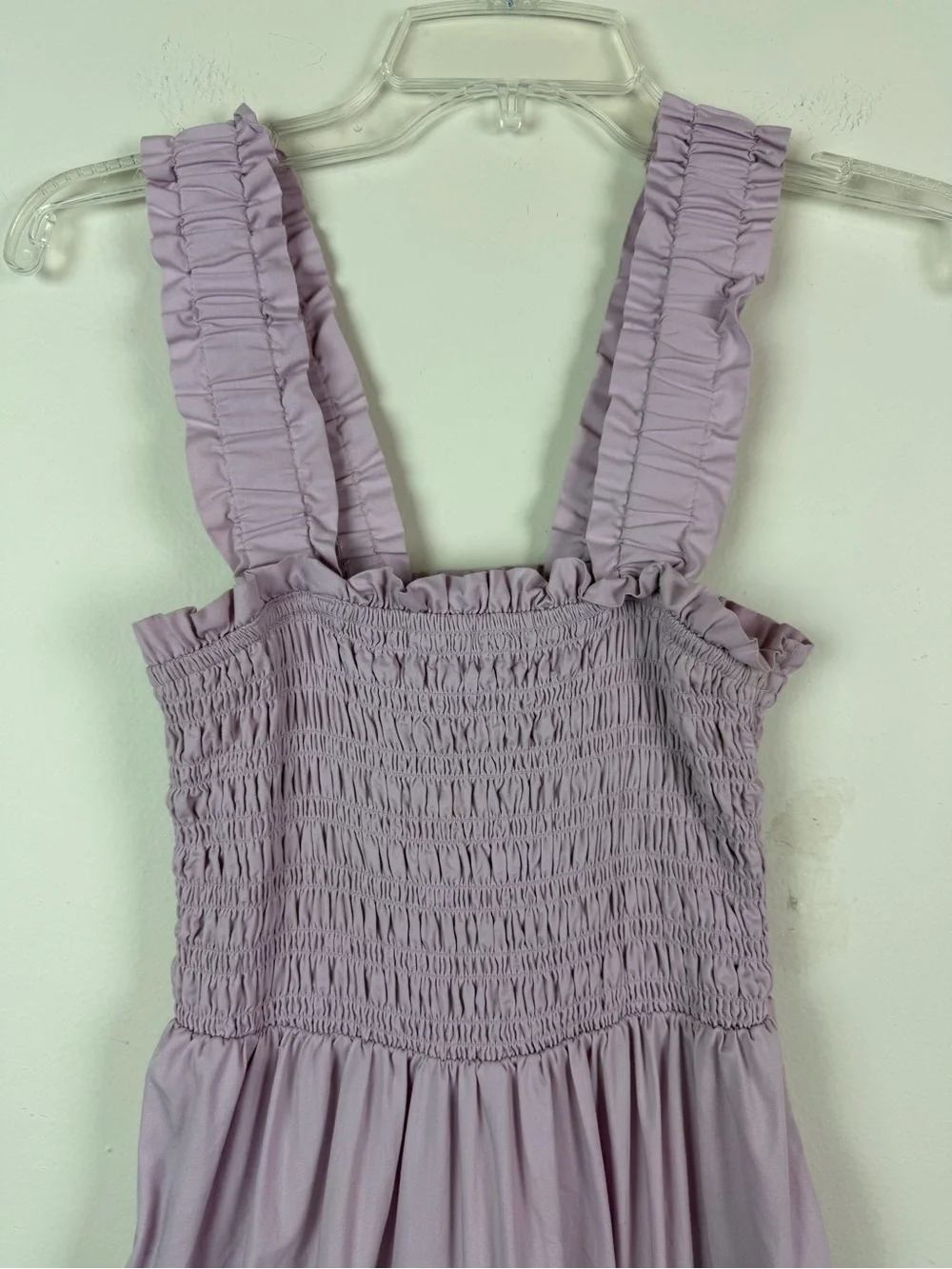Abercrombie & Fitch Smocked Bodice Easy Maxi Dress in Lavender Size S